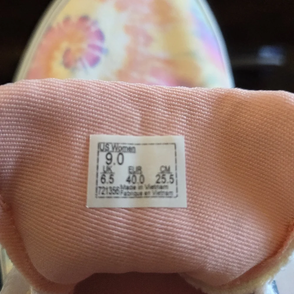 Vans Multicolor Tie-Dye Sneakers Sz 9 - Picture 6 of 6